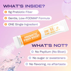GoBiotix fiber powder mixed into coffee or smoothie with neutral texture
