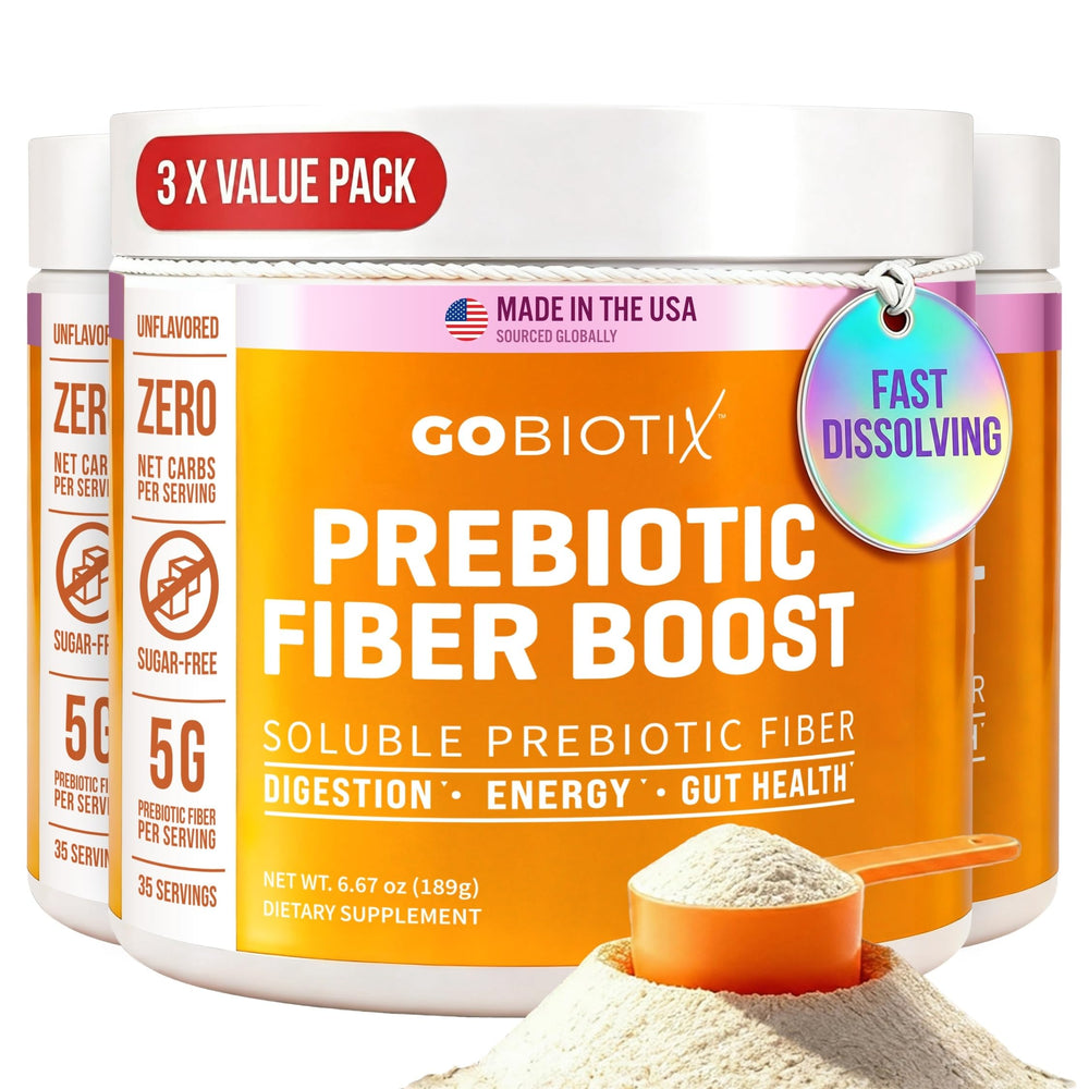 Gobiotix fiber powder tub close-up for daily gut balance.