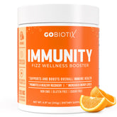 GOBIOTIX Immunity Powder orange serving for a refreshing daily wellness ritual.