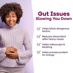 GOBIOTIX Lectin Defense ingredients panel showing MSM and digestive enzymes synergy.