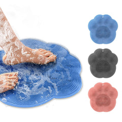 GoetGeas foot scrubber mat on shower floor for cleaning and massage