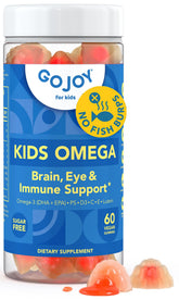GOJOY NATURALS GOJOY Kids Omega-3 Gummies bottle showcasing clean, plant-based brain support.