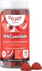 GOJOY NATURALS NACsentials bottle showcasing sugar-free antioxidant support for daily wellness