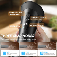 GOLFOEE ear cleaner LED display, clear battery and mode reading.