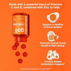 Goli Triple Action Immune Gummies with turmeric and ginger blend