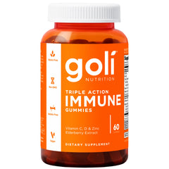 Goli Triple Action Immune Gummies with vitamins C and D for daily immune support