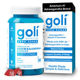 Goli Zero Sugar Ashwagandha Gummies bottle with KSM-66 for daily balance