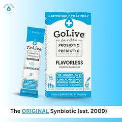 GoLive powder mixing into yogurt or smoothie for simple daily use.
