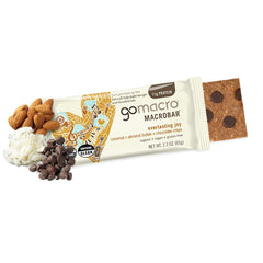 GoMacro MacroBar Organic & Vegan: gluten-free, non-GMO certification for clean snacking.