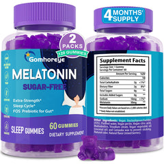 Gomhoreye Melatonin Gummies bottle shown for an easy bedtime routine.