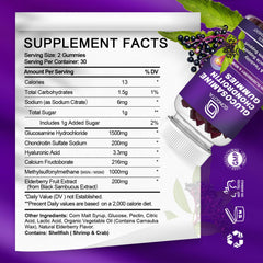GONGOTA glucosamine chondroitin gummies pack shot showing easy daily dosage.