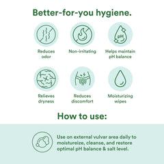 Good Clean Love Balance wipes with aloe moisturizer visible.
