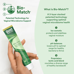 Good Clean Love Rehydrate packaging label highlighting fragrance-free formula.