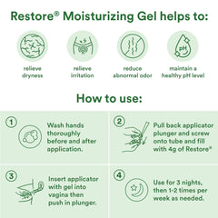 Good Clean Love Restore applicator in use delivering targeted moisture.