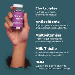 DHM and Milk Thistle capsules showcasing core ingredients.