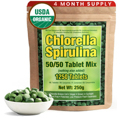 Good Natured spirulina-chlorella tablets bottle supports balanced daily nutrition.