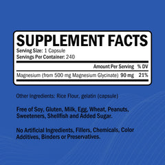 GOODBIO capsules close-up highlighting gentle, easy-to-digest magnesium for sensitive stomachs.