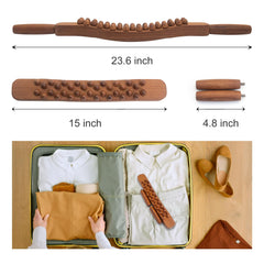 Goodtar Guasha Wood Stick with 34 beads works on legs for fascia work.