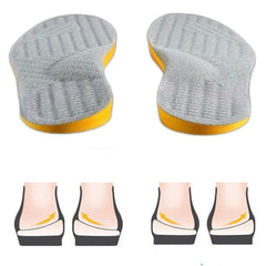 Goofort posture-correcting orthotic insoles provide 4-in-1 gel support for alignment.