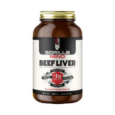 Gorilla Mind beef liver bottle shows convenient, hormone-free supplement for daily nutrient support.