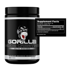 Gorilla Mind Creatine Monohydrate 100 servings container for daily use.