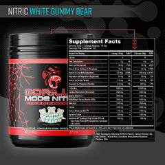 Close-up of a pump-focused visual for Gorilla Mode Nitric Upgraded pre-workout.