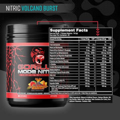 Gorilla Mind Nitric Upgraded pump-action shot showing enhanced vascularity and endurance.