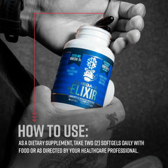 Gorilla Mind Omega-3 Elixir capsules closeup emphasizes robust softgels and oxidation resistance
