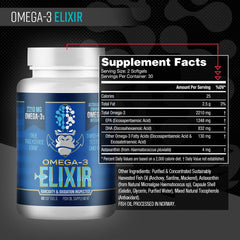 Gorilla Mind Omega-3 Elixir pour displays lemon aroma and easy dosing