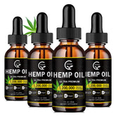GORNVB 4-pack high potency hemp oil bottle for daily immune system support