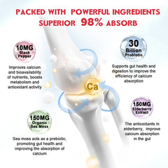 GORNVB bottle held for convenient on-the-go calcium intake.