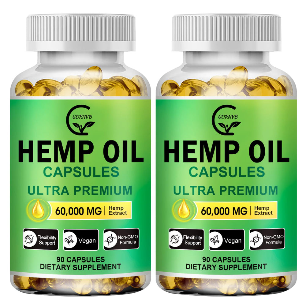 GORNVB hemp oil capsules bottle for everyday wellness