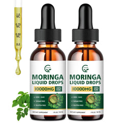 GORNVB Moringa Liquid Drops bottle highlights nutrient-rich formula for daily vitality.