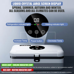 Gosemai insulin cooler temperature control ranges 32°F to 68°F.