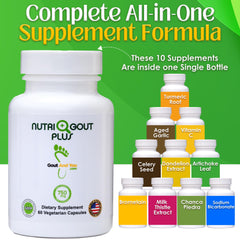 NutriGout Plus capsules arranged for daily intake and ease of use