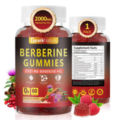 GparkNature Berberine Gummies Raspberry bottle ready for immune support and energy