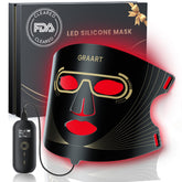 Graart red light therapy mask front view for at-home facial routines.