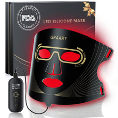 Graart red light therapy mask front view for at-home facial routines.