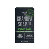 Grandpa Soap Company pine tar soap bar with rugged texture for daily cleansing.