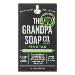 Grandpa's Jabon Resina de Pino - Barra con aroma terroso para piel y cabello.