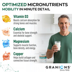 Granions hydrolyzed marine collagen peptides wild-berry closeup emphasizes bioavailability for connective tissue care.