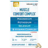 Granions Muscle Relaxer Pills bottle on counter illustrating daily muscle support