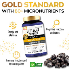 Granions Pure Shilajit bottle shot for on the go vitality and focus
