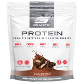 Granite Nutrition protein powder tub in rich chocolate for muscle support and recovery.