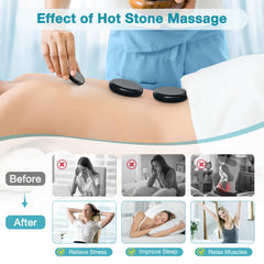 Granpay hot stones oval stones ready for back and shoulder massage.