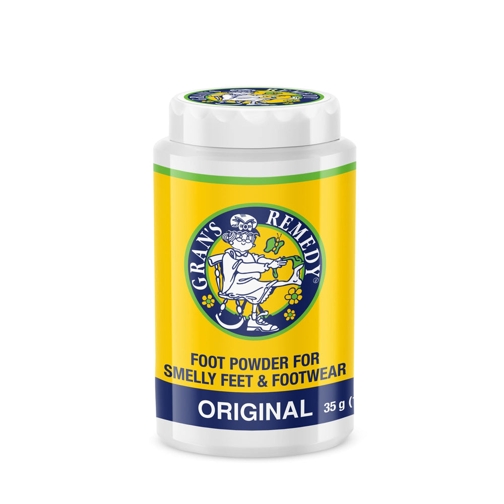 Gran's Remedy shoe deodorizer packaging demonstrates trusted odor control for footwear.