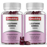 GREABBY L Glutamine Gummies bottle with berry flavor for daily support.