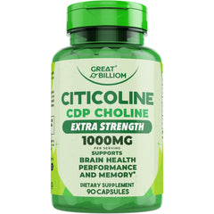 Great Billiom Citicoline 1000mg bottle ready for daily brain support.