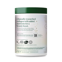 Great Lakes Wellness Beauty Boost powder close-up emphasizes hydrolyzed collagen for easy daily mixing.
