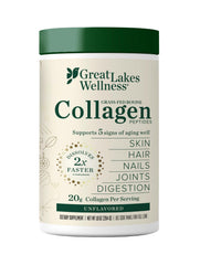 Great Lakes Wellness collagen peptides jar ready for daily routine
